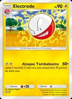 Electrode card in Spanish