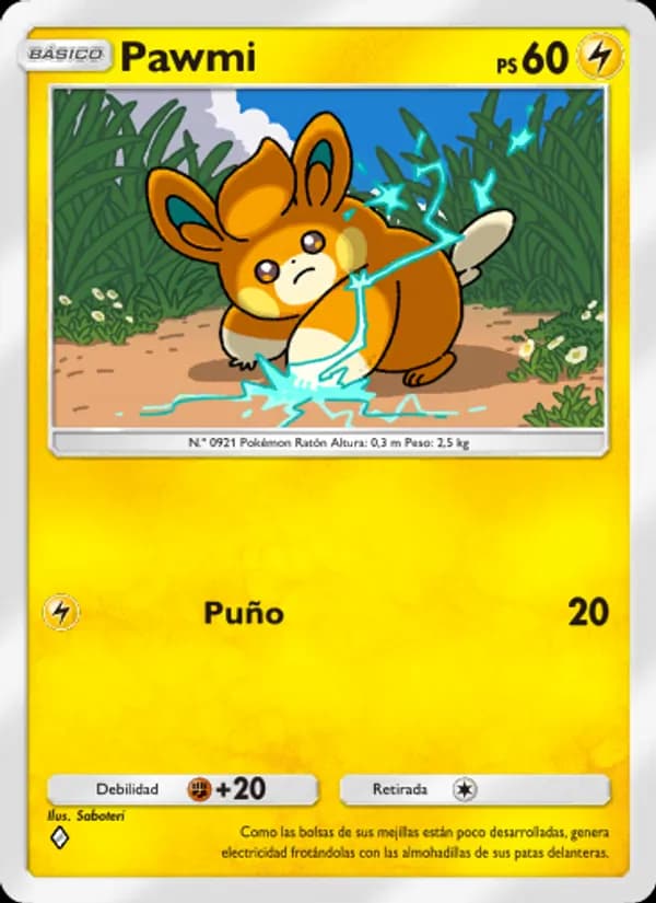 Pawmi card in Spanish