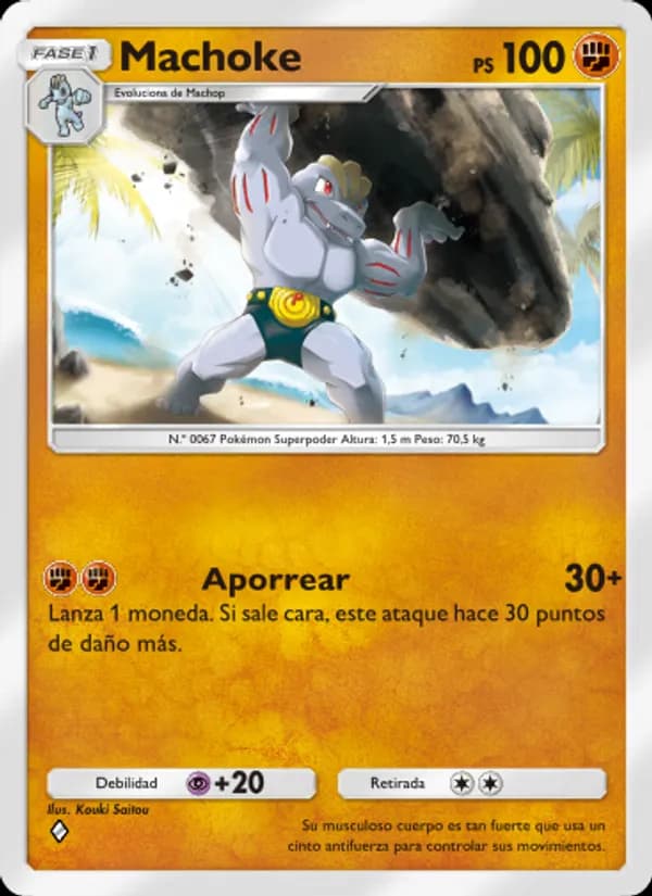 Machoke card in Spanish