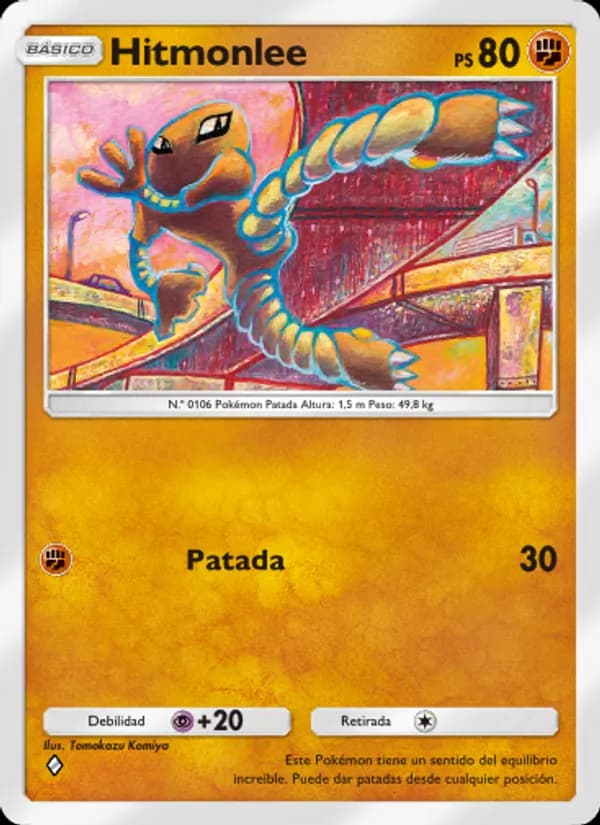 Hitmonlee card in Spanish