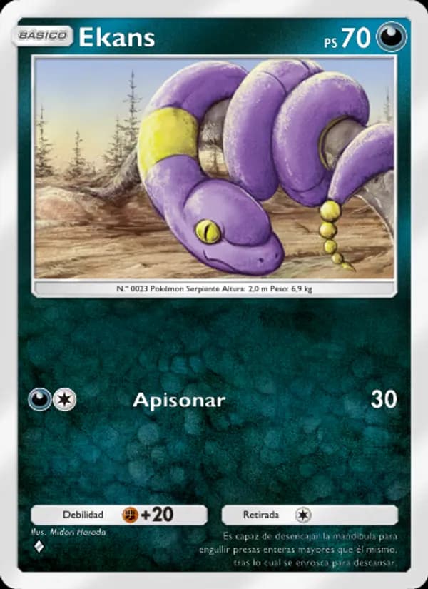 Ekans card in Spanish