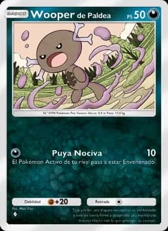 Wooper de Paldea card in Spanish