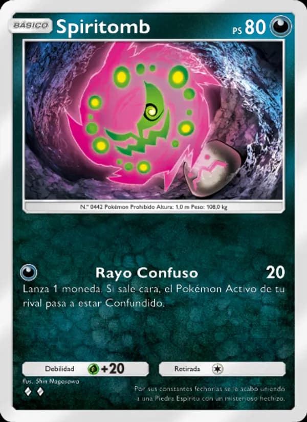 Spiritomb card in Spanish