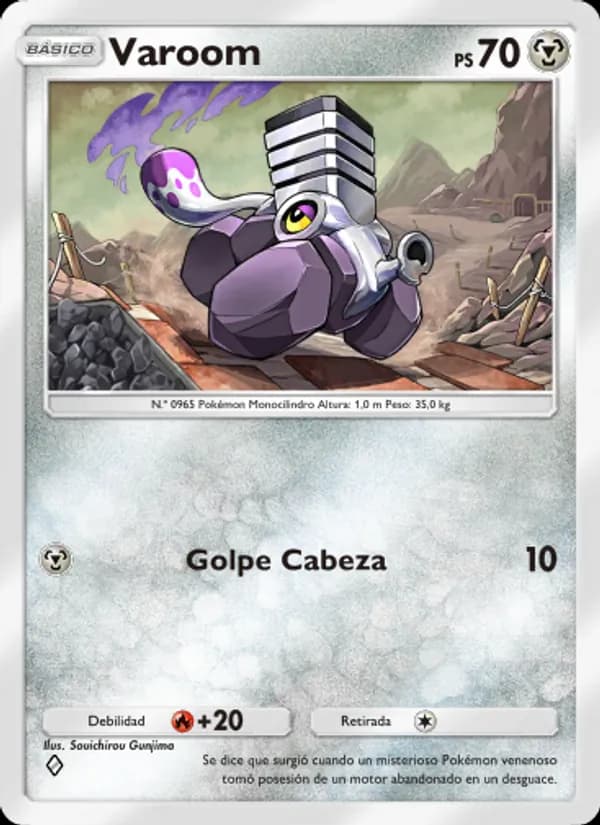 Varoom card in Spanish