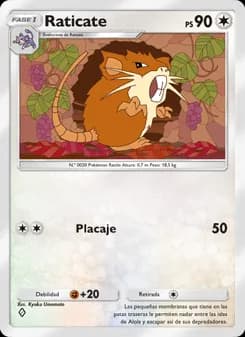 Raticate card in Spanish