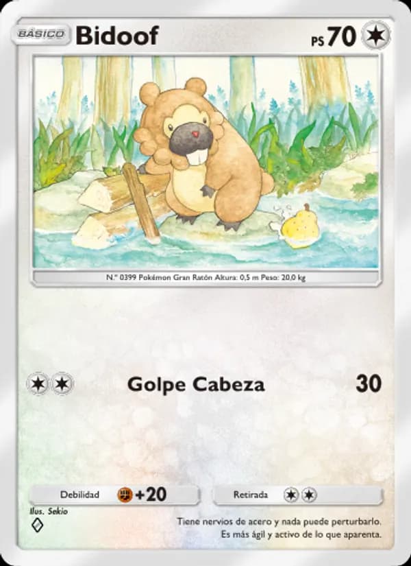 Bidoof card in Spanish