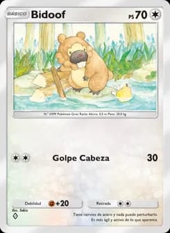 Bidoof card in Spanish
