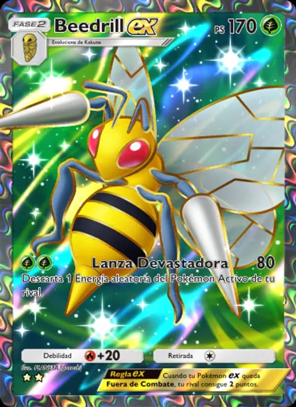 Beedrill ex card in Spanish