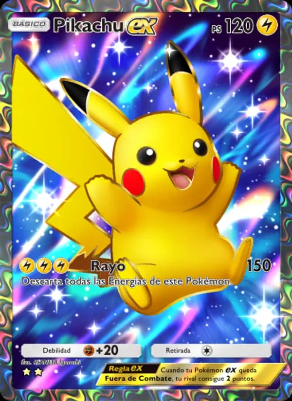 Pikachu ex card in Spanish