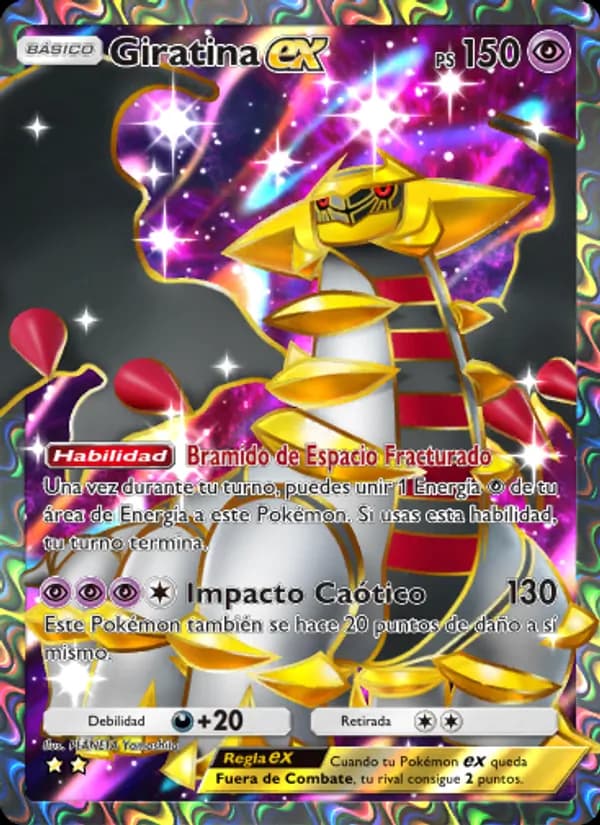 Giratina ex card in Spanish