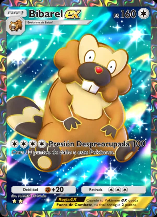 Bibarel ex card in Spanish