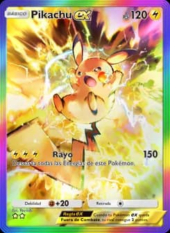 Pikachu ex card in Spanish