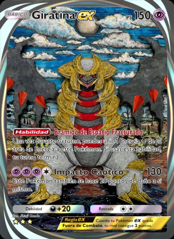 Giratina ex card in Spanish