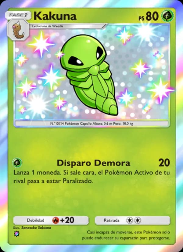 Kakuna card in Spanish