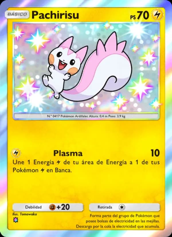 Pachirisu card in Spanish