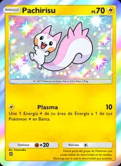 Pachirisu card in Spanish