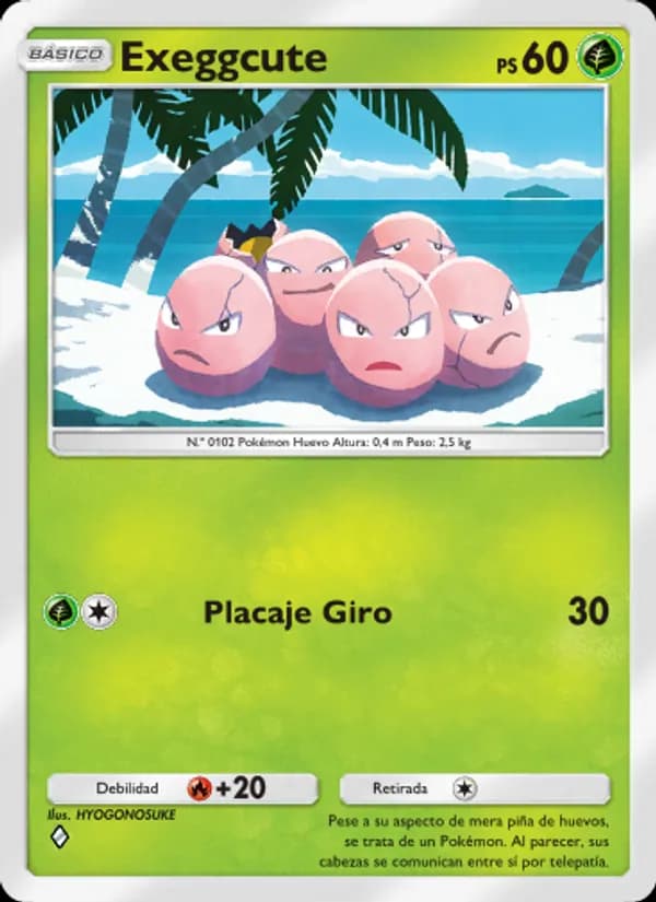 Exeggcute card in Spanish