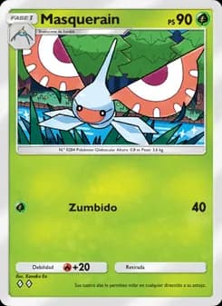 Masquerain card in Spanish