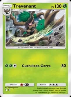 Trevenant card in Spanish