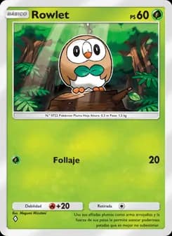 Rowlet card in Spanish