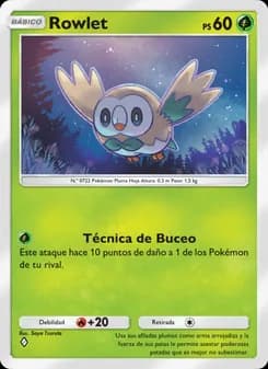 Rowlet card in Spanish