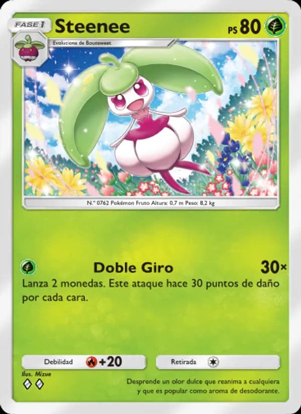 Steenee card in Spanish