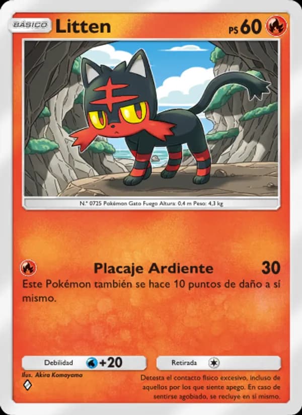 Litten card in Spanish
