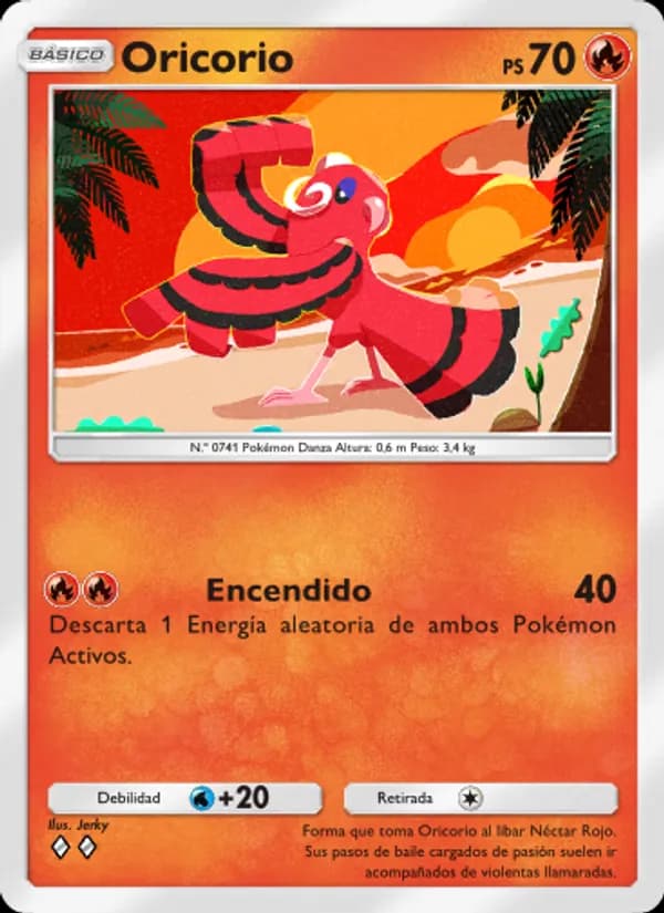 Oricorio card in Spanish