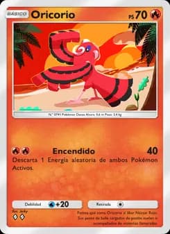 Oricorio card in Spanish