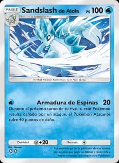 Sandslash de Alola card in Spanish