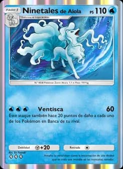 Ninetales de Alola card in Spanish