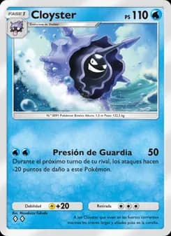 Cloyster card in Spanish