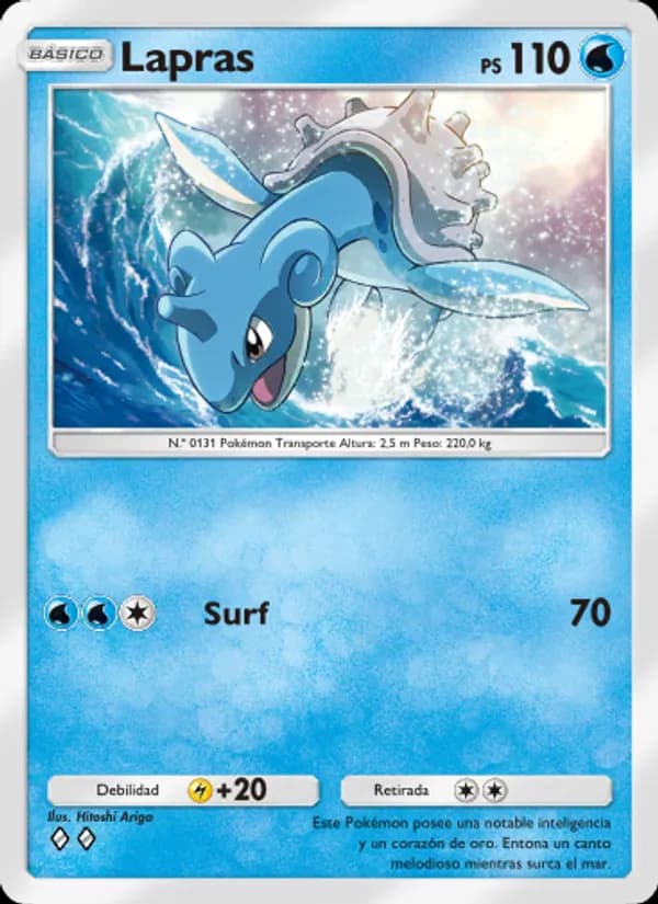Lapras card in Spanish