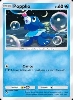 Popplio card in Spanish