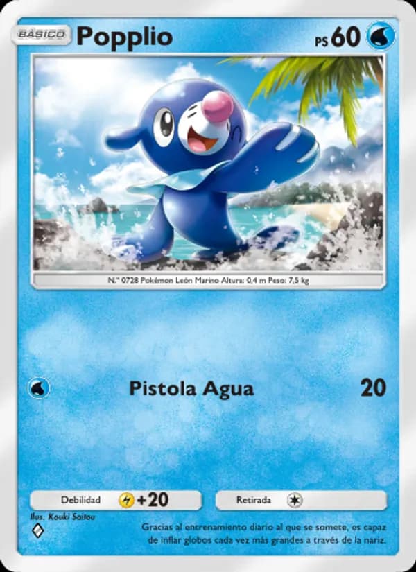 Popplio card in Spanish