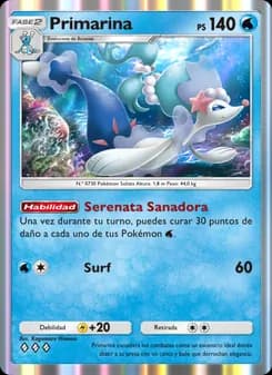 Primarina card in Spanish