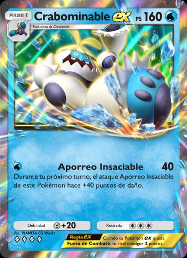 Crabominable ex card in Spanish