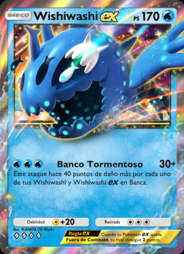 Wishiwashi ex card in Spanish