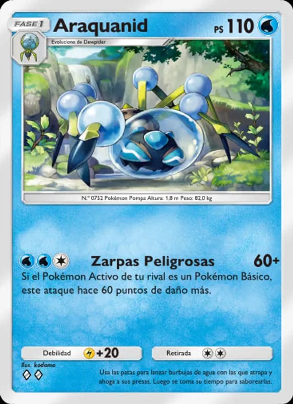 Araquanid card in Spanish