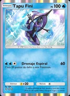 Tapu Fini card in Spanish