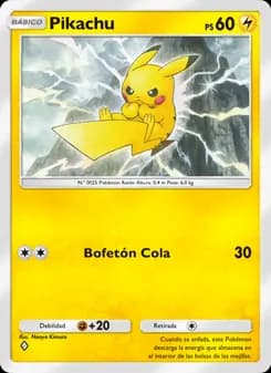 Pikachu card in Spanish