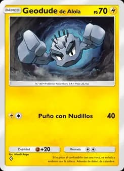 Geodude de Alola card in Spanish