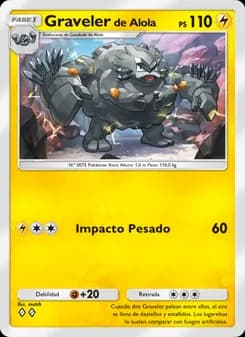 Graveler de Alola card in Spanish