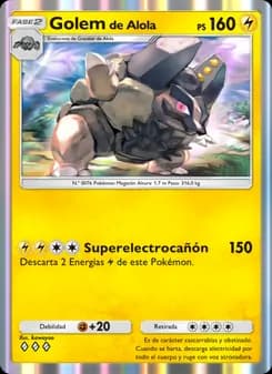 Golem de Alola card in Spanish
