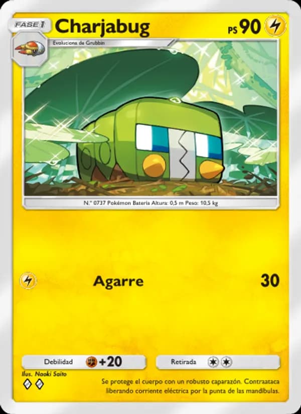 Charjabug card in Spanish
