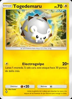 Togedemaru card in Spanish