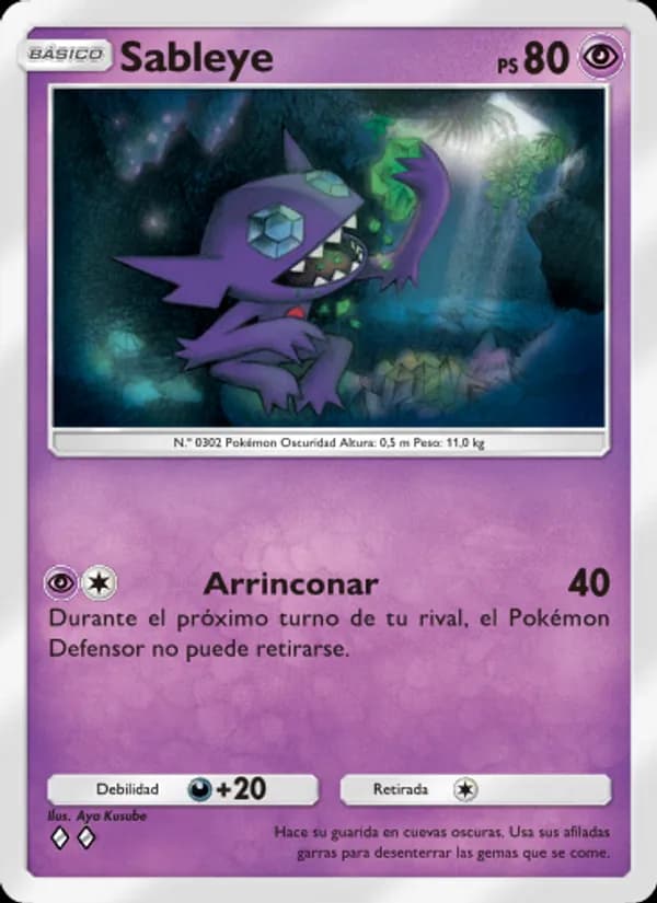 Sableye card in Spanish