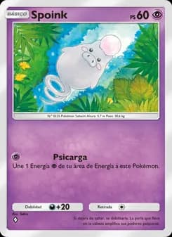 Spoink card in Spanish