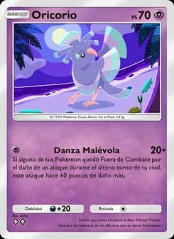 Oricorio card in Spanish