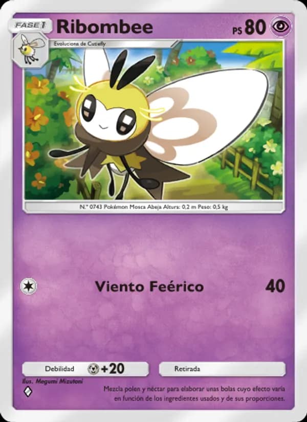 Ribombee card in Spanish